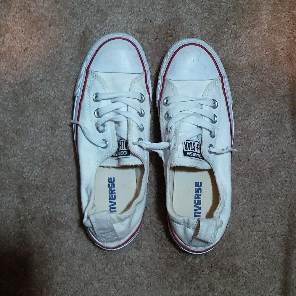 shoreline white slip- on converse